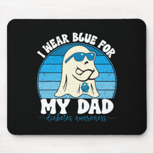 Alfombrilla De Ratón Retro Groovy Yo Uso Azul Para Mi Papá Diabetes T1d