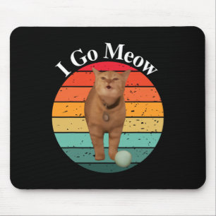 Alfombrilla De Ratón Retro I go Meow Funny Cat Singing Meme