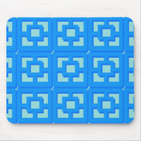 Retro Jet Set Blue Trellis Mousepad