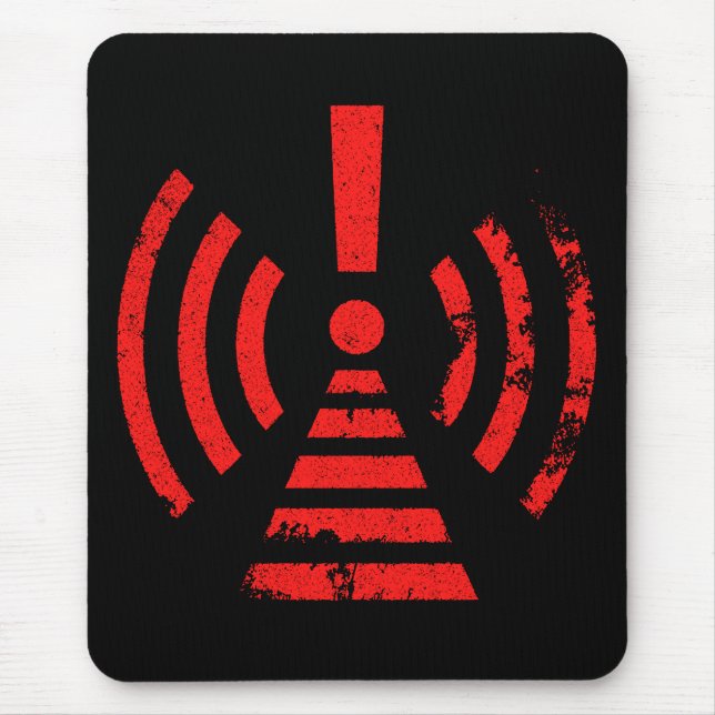 Alfombrilla De Ratón Retro Keep Back Energy Warning Symbol (Frente)