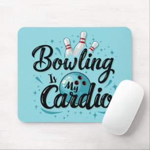 Alfombrilla De Ratón Retro Neon "El Bowling Es Mi Cardio" Divertido Bo