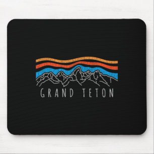 Alfombrilla De Ratón Retro parque nacional grand teton wyoming vintage
