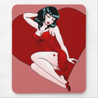 Alfombrilla De Ratón Retro Pin Up Chica Mousepad 50 Pinup Gifts