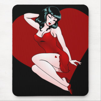Alfombrilla De Ratón Retro Pin Up Chica Mousepad 50 Pinup Gifts