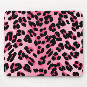 Alfombrilla De Ratón Retro Pink Leopard Print