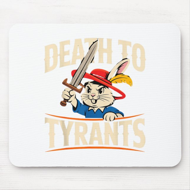 Alfombrilla De Ratón Retro Rabbit Meme Death To Tyrants Funny  (Frente)