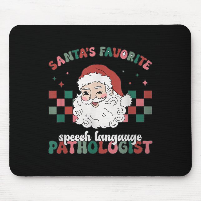 Alfombrilla De Ratón Retro Santa's Favorite Speech Language Christmas S (Frente)