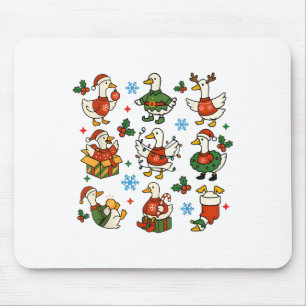 Alfombrilla De Ratón Retro Silly Goose Santa Navidades Cuse Merry Goose