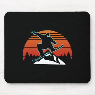 Alfombrilla De Ratón Retro Snowboard Snowboard Regalos Deportes de Invi