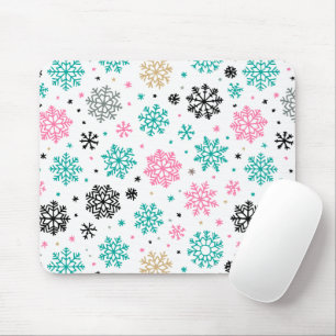 Alfombrilla De Ratón Retro Snowflakes