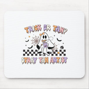 Alfombrilla De Ratón Retro Spray Tan Artista Halloween Fantasma A Menos