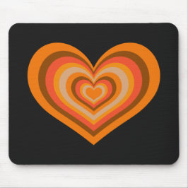 Alfombrilla De Ratón Retro Striped Heart Mouse Pad