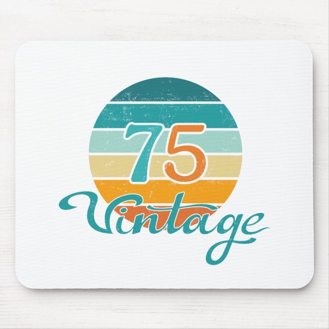 Alfombrilla De Ratón Retro Sunset 75 Vintage Distressed (Frente)