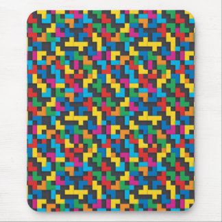 Alfombrilla De Ratón Retro Tetris Blocks Seamless Pattern