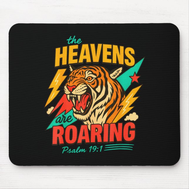 Alfombrilla De Ratón Retro The Heavens Are Roaring Believer Bible Verse (Frente)