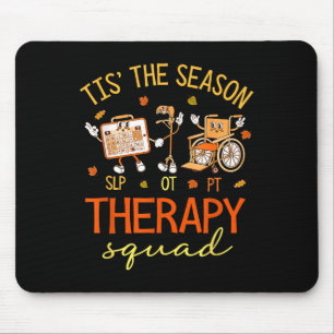 Alfombrilla De Ratón Retro Therapy Squad Slp Ot Team Fall Otoño Phy
