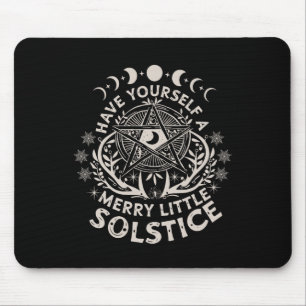 Alfombrilla De Ratón Retro Tómate Un Pequeño Solsticio Feliz Yule H