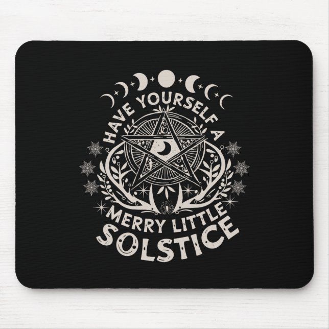 Alfombrilla De Ratón Retro Tómate Un Pequeño Solsticio Feliz Yule H (Frente)