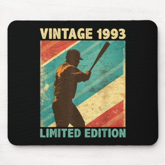 Alfombrilla De Ratón Retro Vintage 1993 Baseball Lover Limited Edition