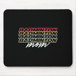 Alfombrilla De Ratón Retro Vintage 80s Mamá de Bádminton Divertido Día