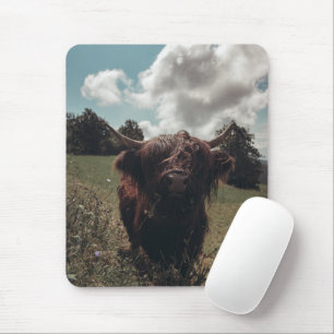 Alfombrilla De Ratón Retro vintage de vacas de raza negra escocesa