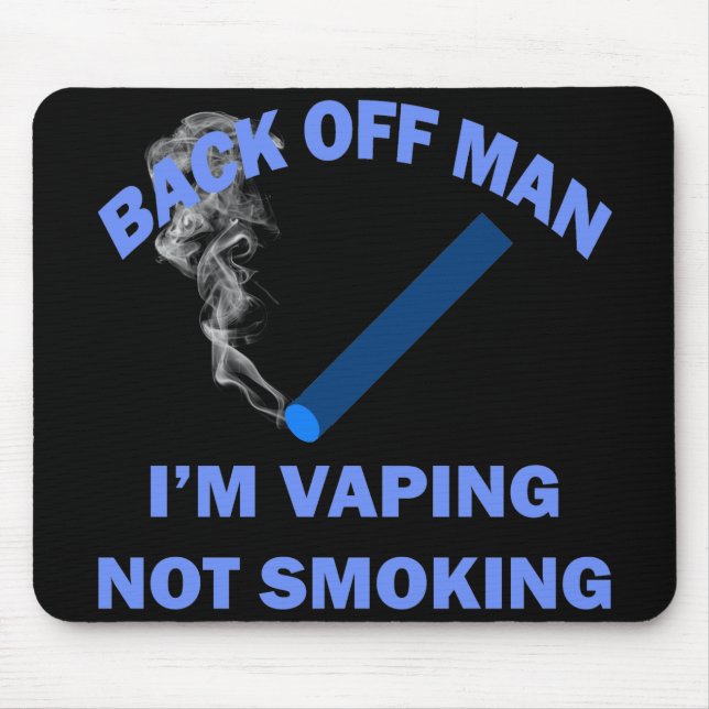 Alfombrilla De Ratón RETROCEDA AL HOMBRE que soy VAPING, NO FUMANDO (Frente)