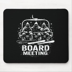 Alfombrilla De Ratón Reunión de la Junta Divertida Snowboard Telesilla 
