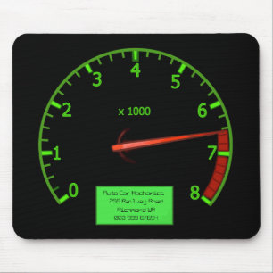 Alfombrilla De Ratón Rev Counter del negocio del mecánico de