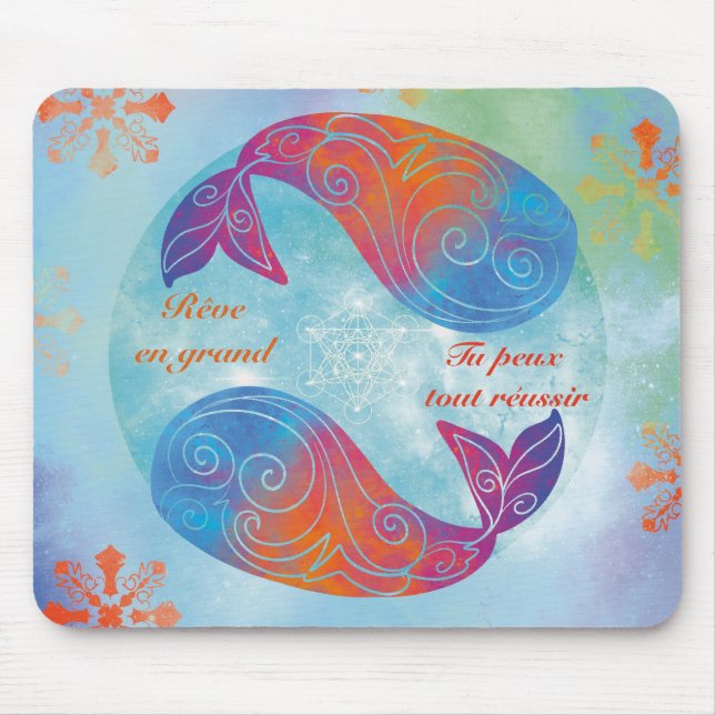 Alfombrilla De Ratón Rêve en grand baleine (Frente)