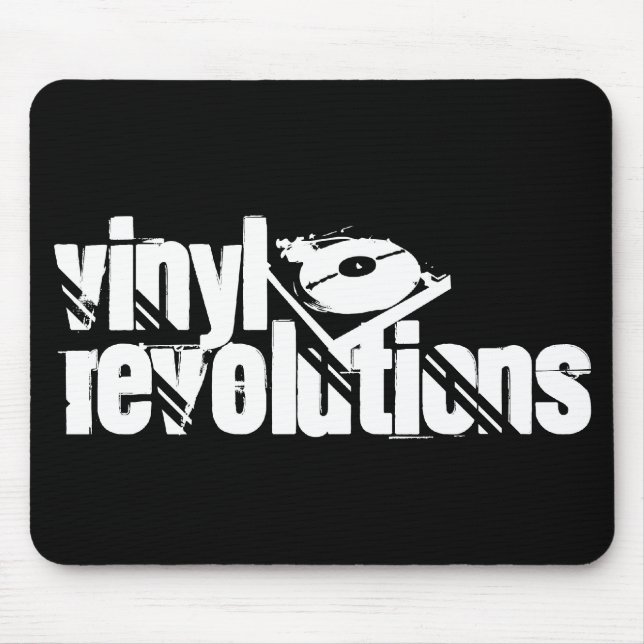 Alfombrilla De Ratón Revoluciones Mousepad del negro vinilo (Frente)