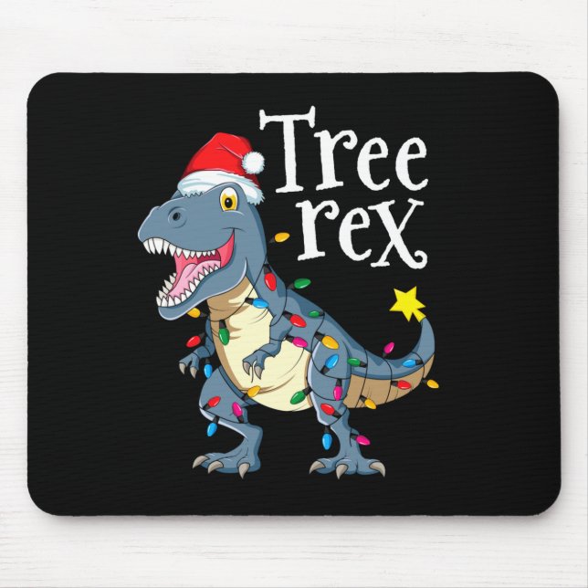 Alfombrilla De Ratón Rex árbol dinosaurio navidad  (Frente)