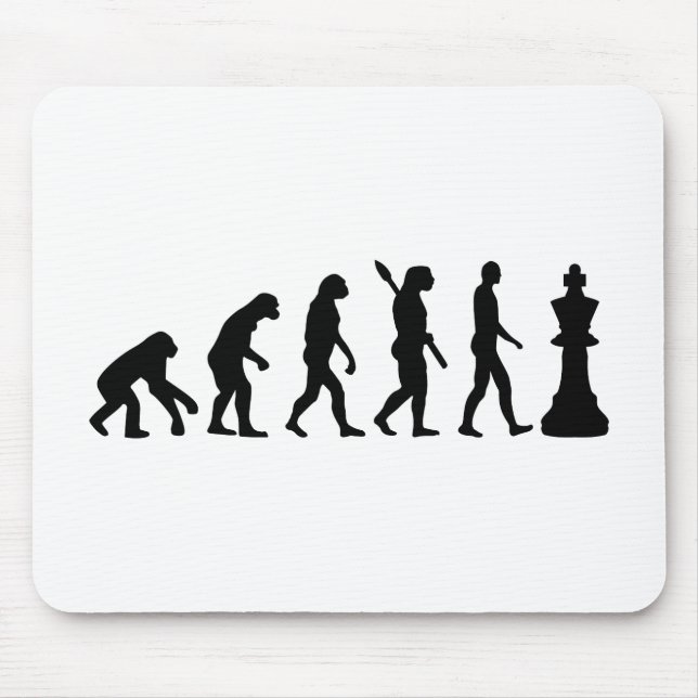 Alfombrilla De Ratón Rey del ajedrez de la evolución (Frente)
