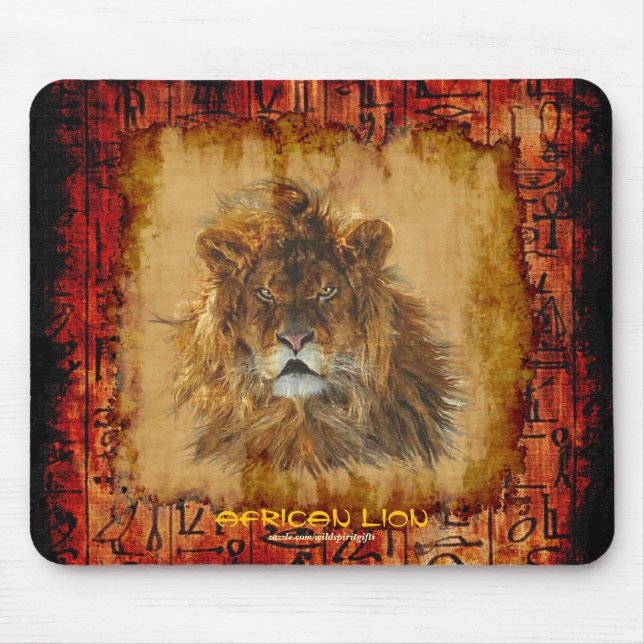 Alfombrilla De Ratón Rey León Africano de la Selva 2 Mousepad de Arte (Frente)
