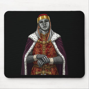 Alfombrilla De Ratón Rey Máscara de Plata Baldwin Iv Máscara Dorada Art