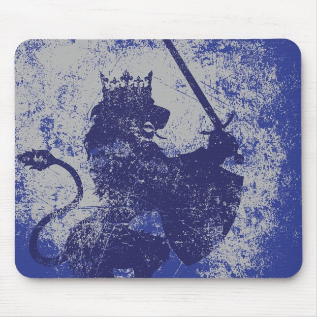 Alfombrilla De Ratón Rey Mousepad del león del Grunge (Frente)