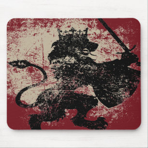 Alfombrilla De Ratón Rey Mousepad del león del Grunge