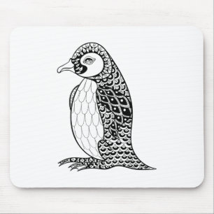 Alfombrilla De Ratón Rey pingüino artístico Zendoodle