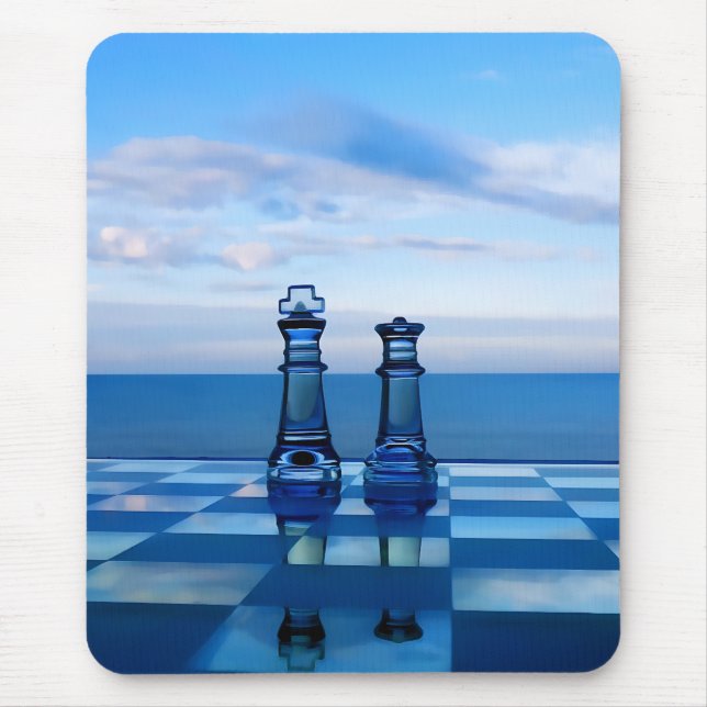 Alfombrilla De Ratón Rey y Reina de vidrio. (Frente)