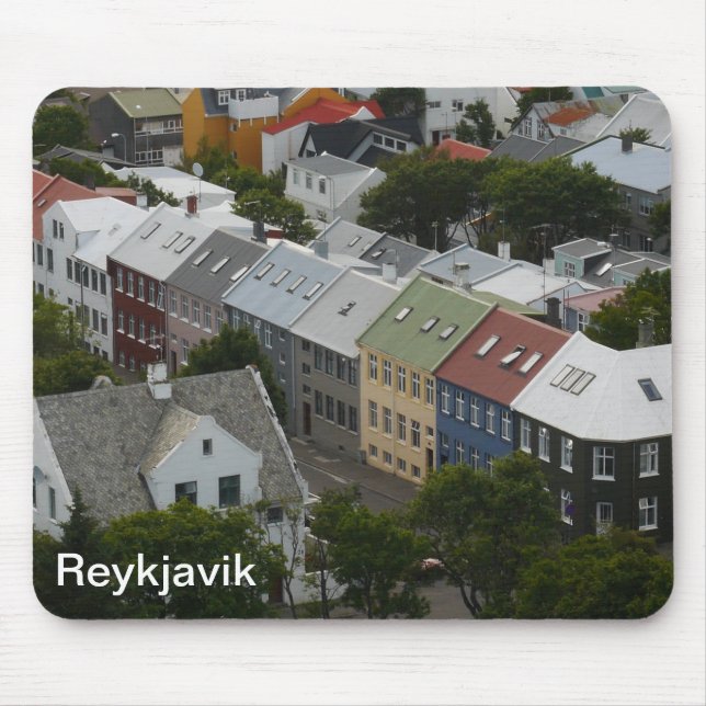 Alfombrilla De Ratón Reykjavik Islandia Mousepad (Frente)