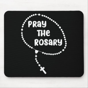 Alfombrilla De Ratón Reza inspiradora Al Rosario . Faith Sayings Tee