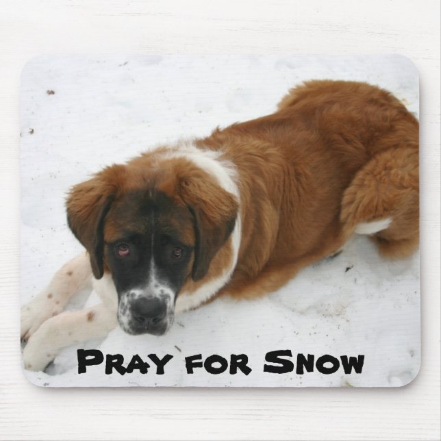 Alfombrilla De Ratón Rezar para la almohadilla del ratón de nieve (Frente)