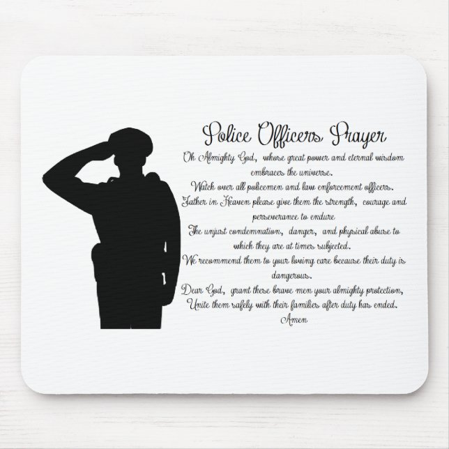 Alfombrilla De Ratón Rezo de los oficiales de policía (Frente)