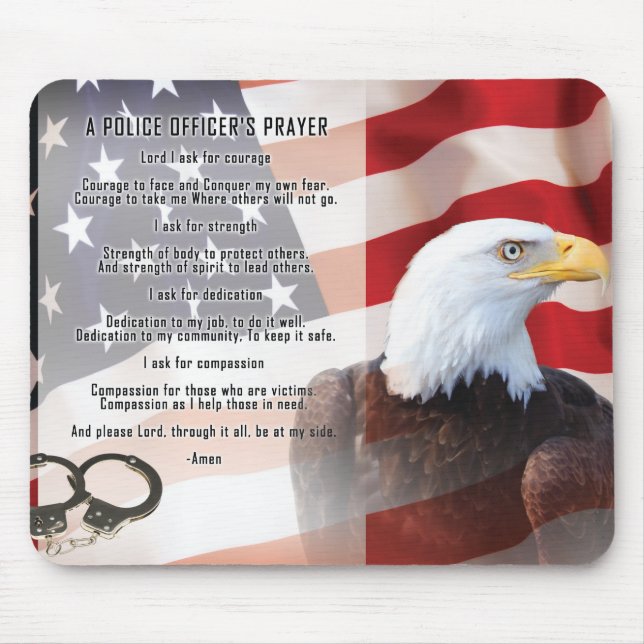 Alfombrilla De Ratón Rezo de los oficiales de policía (Frente)