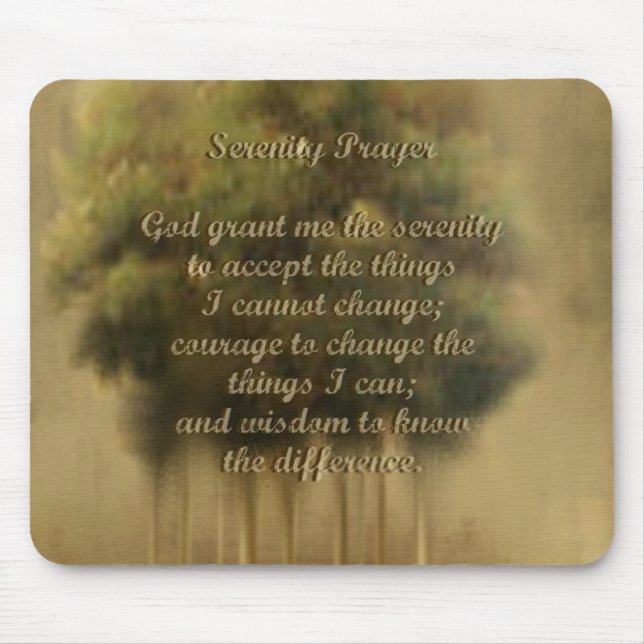 Alfombrilla De Ratón Rezo Mousepad de la serenidad (Frente)