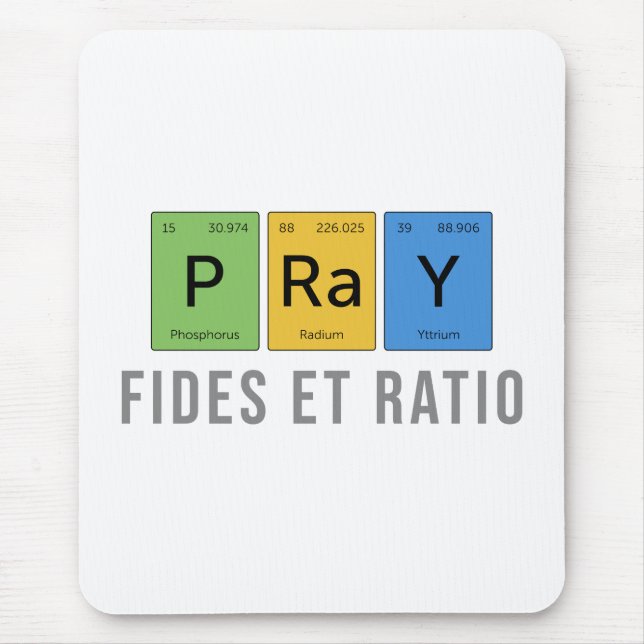 Alfombrilla De Ratón Rezo (Pray): Fides et Ratio (Fe and Reason) (Frente)