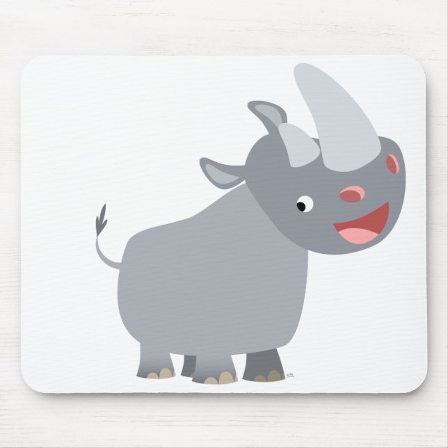 Alfombrilla De Ratón Rhino Mousepad, Personalizado divertido (Frente)