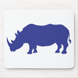 Alfombrilla De Ratón Rhinoceros Silhouette