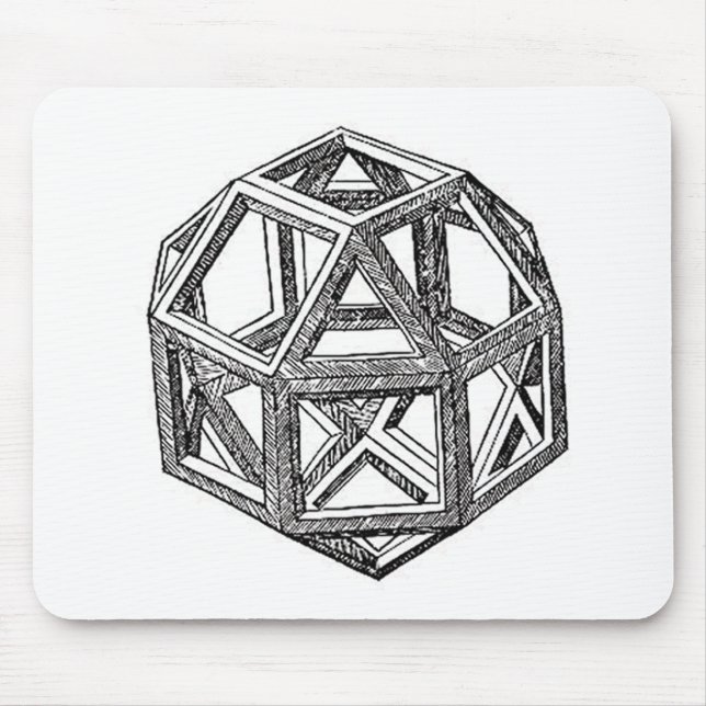 Alfombrilla De Ratón Rhombicuboctahedron, Leonardo da Vinci (Frente)