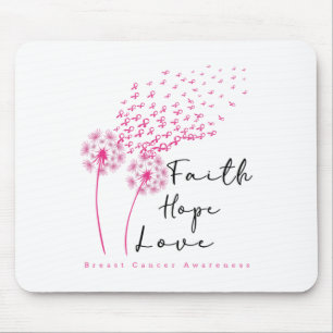 Alfombrilla De Ratón Ribbon Dandelion Faith Hope Love Mama Cancer