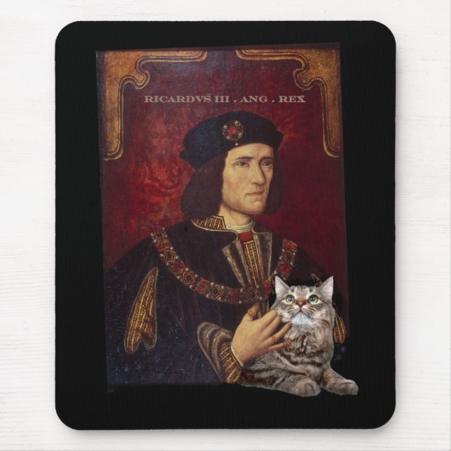Alfombrilla De Ratón Richard III y su gato (Frente)